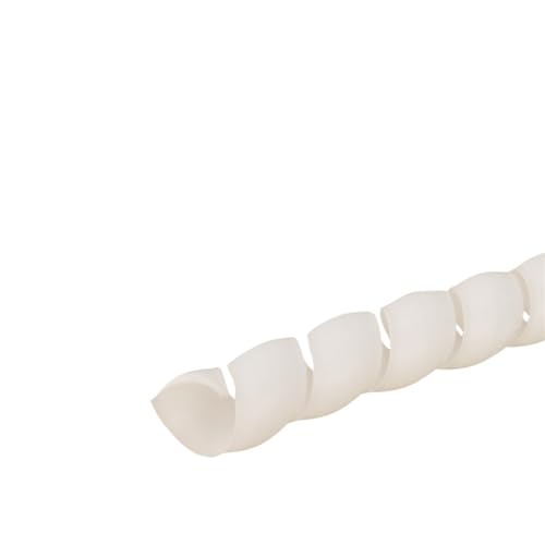 Spiral Wrap 1pcs Flexible Spiral Wrap Sleeve Line Organizer Cover Tube Pipe Winding Protection Cable Wire Protector Tubing Cover(Color:White,Size:ID 40mm 1 Meter)