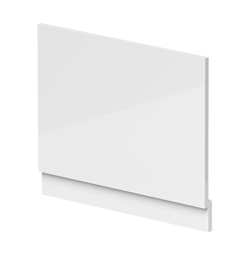 Balterley Bath End Panel 700mm, MDF End Bath Panels White with Plinth, Straight Bathroom Panels for Bathtub, Water Resistant Panel Covering for Bathroom Baths and Soaking Tubs (White)