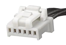 Molex/Waldom, 15133-0605, Pico-Clasp-to-Pico-Clasp Off-The-Shelf (OTS) Cable Assembly - Single Row - 450.00mm Length - 6 Circuits - White. (27 Item/s)