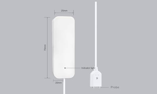 Sone Smart One WLAN Wassermelder mit App – Wassersensor für TUYA/Smart Life – Wasserlecksensor & Feuchtigkeitsmelder – Batterie 2xAAA – kompakt – Wasseralarm Melder Smart Home