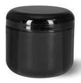 Tarros de plástico negros con tapas, 4 oz