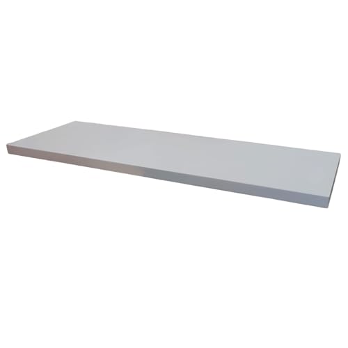Floating Wall Shelves for Bedroom Living Room Kitchen Office 60-118cm Long Wall Mounted Shelves Rustic Oak White Optional Wall Fixings [Pebble Grey, 60 x 18cm]
