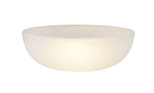 Image of Aspen Creative 23131-11 Frosted Contemporary Replacement Glass Shade for Medium Base Socket Torchiere Lamp, Swag Lamp, Pendant, 1 Light Wall Sconce & Island Fixture, 9-3 /4 inch Diameter x 3-1 /4 inch Height