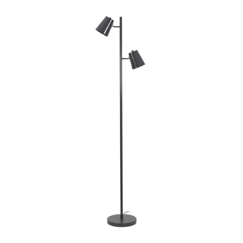 ValueLights | Grey Metal 2 Way Standing Floor Lamp | Floor Lamps & Torchieres, Home Décor & Improvement Essential | Includes Bulb