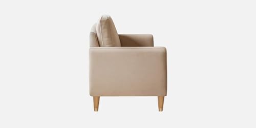 Image of Velvet Contemperory Sofa with Cushion Chaise Lounge Sectional Sofa Perfect for Living Room & Bedroom Guests Home & Office (Camel Colour, Three Seater)