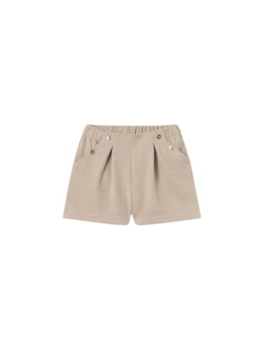 Bermuda tricoté Mayoral en sergé beige idéal pour les balades d'été de bébé fille