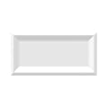 Tenedos Excelsior White Reverse Beveled Ceramic Subway Wall Tile 3x6 Glossy, Kitchen Backsplash, Bathroom Shower, Wall Accent, 10 Sq.Ft Box, Easy Install
