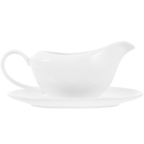 Mikinona 1 Set Steak Sauce Cup Sauce Pot Gravy Container Water Jug Gravy Pitcher Water Pitcher Small Milk Pitcher Broth Containers Gravy Cup Coffee Syrup Gravy Sauce Boat White Ceramics