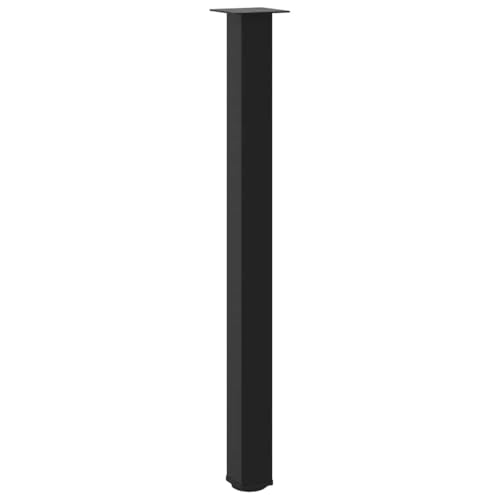 Vidaxl Gambe Per Tavolo Da Bar 4 Pz Nere 110-112 Cm In Acciaio - 5