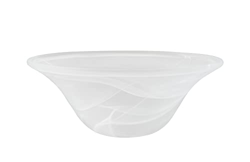 Aspen Creative Corporation 23509-11 Alabaster Replacement Glass Shade For Medium Base Socket Torchiere Lamp, Swag Lamp, Pendant And Island Fixture. 12-1/4 Inch Diameter X 4-3/4 Inch High. cover