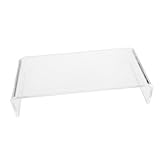 TOGEVAL 透明アクリル製キーボードプロテクター モニタースタンド一体型 多機能増高カバー 猫対策防塵 保護カバー パソコン用キーボード保