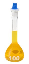 Chemglass CG-1619-250 Series CG-1619 Volumetric Flask +/- 0.20 mL Capacity #19 Stopper, Class A, Wide Mouth, Heavy Duty, Heavy Wall, Large Number, Flat Bottom, 210 mm Height, 250 mL