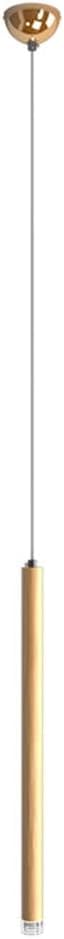 Suspension barre LED 3W dorée en tube long pour éclairage de cuisine
