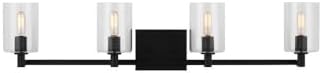 Sea Gull Lighting 4464204EN-112 Fullton Vanity, 4-Light 14 Total Watts, Midnight Black