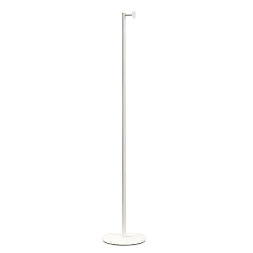 Présentoir à vêtements robuste en métal argenté brillant