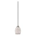 Thomas Lighting Casual Mission 1-Light Pendant in Brushed Nickel with White Lined Glass, 5" W x 7" H, (CN170152)