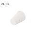 uxcell 26Pcs Solid Rubber Stoppers, White 000# Tapered Lab Plugs Lab Seal Tube Stopper Plug for Industry and Laboratories, 13x8x17mm