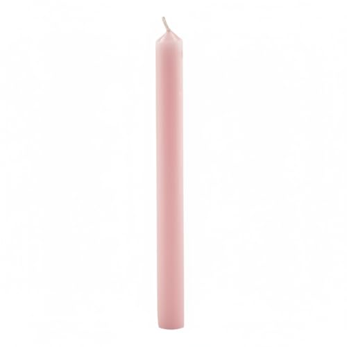 Bougies cylindriques couleur unie Ø 1,9 cm 12 pièces - Rose bébé
