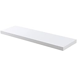 Estanteria Blanca Bricodepot Acomoda Textil – 1 Estantería para Pared 3 Diferentes Tamaños. Balda Flotante Decorativa de Madera con Fijación Invisible, Estante para Dormitorio, Cocina, Baño y Oficina. (Blanco, 75x22,8x3,4 cm)