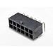 172064-1012,Conn Power HDR 12 POS 5.7mm Solder RA Thru-Hole 12 Terminal 1 Port Mega-Fit Tray (10 Items)