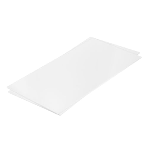 MECCANIXITY ABS Plastic Sheet 24 Inch x 12 Inch x 0.16 Inch ABS Styrene Sheets for Building Model DIY Crafts Panel White 2 Pcs