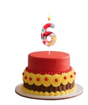 Pika Cumpleaños 6 Año, Pika Velas Cumpleaños, Vela Infantil 3D, Dibujos Animados Pastel Decoracion, Adecuada Para Niños y Niñas