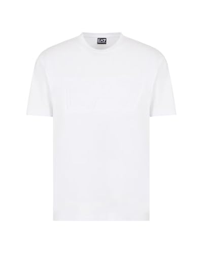 Ea7 Emporio Armani T-Shirt Uomo Logo Series A Maniche Corte In Jersey Di Cotone Organico 7M000149Af14772 8059659189088 - Bianco Bianco U0002