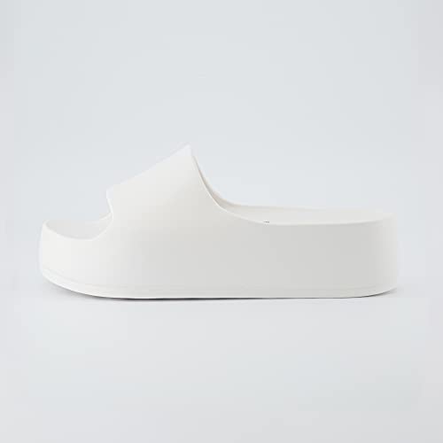 CUSHIONAIRE Women's Ninja platform slide sandal with +Comfort2