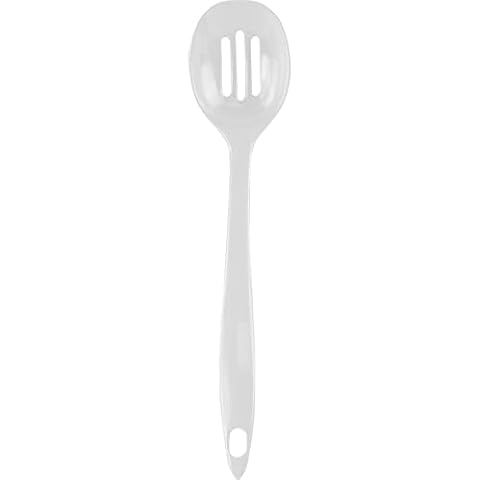 Reston Lloyd Durable Melamine Cooking Slotted Spoon,White Cover