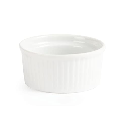 Olympia Whiteware Ramekins 80mm Porcelain Dishes Bakeware Restaurant 12pc