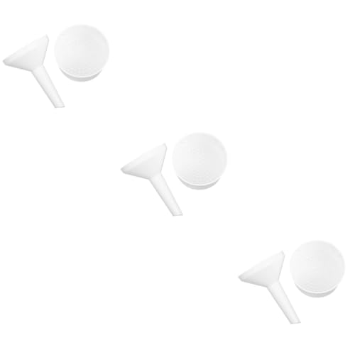 MUSISALY 3pcs Lab Funnel Paper Filtering Funnel Chemistry Filtration Set Acid Alkali Resistant Plastic