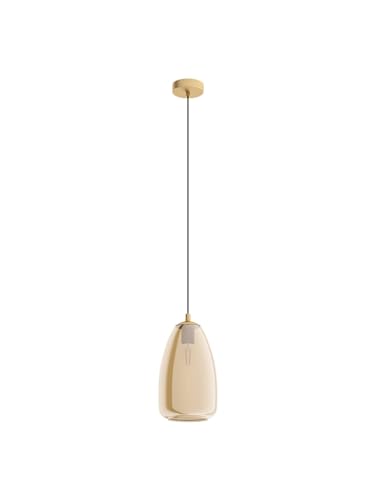 Lustre moderne verre ambre 1 lumière GL0592 pour chambre