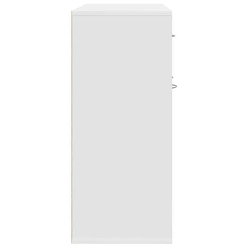 vidaXL Sideboard mit 1 Schublade 3 Türen Kommode Anrichte Schrank Beistellschrank Mehrzweckschrank Standschrank Weiß 88x30x70cm Holzwerkstoff
