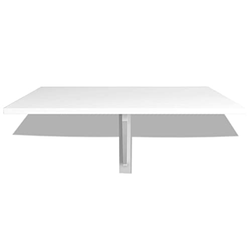 vidaXL Mesa de Pared abatible, Color Blanco, Mesa de Cocina para Ordenador aglomerado - imagen 5