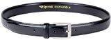 Sportoli Mens Classic Stitched Genuine Leather Uniform Belt - Black (56)