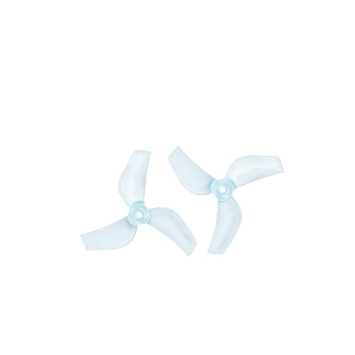 Hélices para reparar mini drones con eje de 1 mm y diseño tripala transparente 2