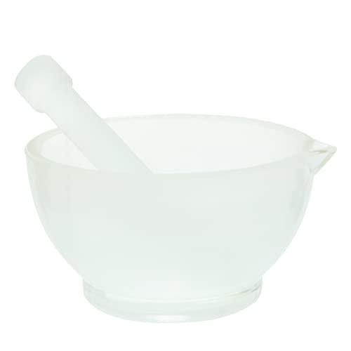 CIYODO Mini Glass and Pestle Set 90mm Bowl for Pills Muddler Grinding Rod for Kitchen and Pharmacy Random Style