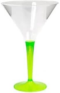 MOZAIK 6 vasos de cóctel de plástico en color verde lima (70ml)
