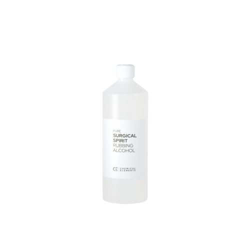 Chemical Elements Pure Surgical Spirit Rubbing Alcohol 1L - Multipurpose Cleaning Alcohol Effective Sanitiser and Disinfectant Suitable for Hygiene Medical and Household Use