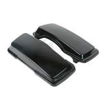 XMT-MOTO Vivid Black Hard Saddlebag Lids fits for 1993-2013 Harley Davidson Touring Road Glide FLTRX Electra Glide FLHT Road King FLHR Street Glide FLHX