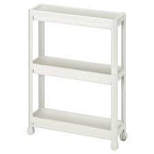 Ikea Vesken Carro Blanco 21 1/4x7 1/8x28 004.712.22