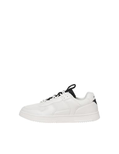 JACK & JONES Sneaker, Jfwgloucester PU Combo Zapatillas Hombre, Blanco Brillante, 41 EU
