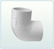 1-1/4" Socket PVC 90 Degree Elbow Sched 40, Compliance ASTM