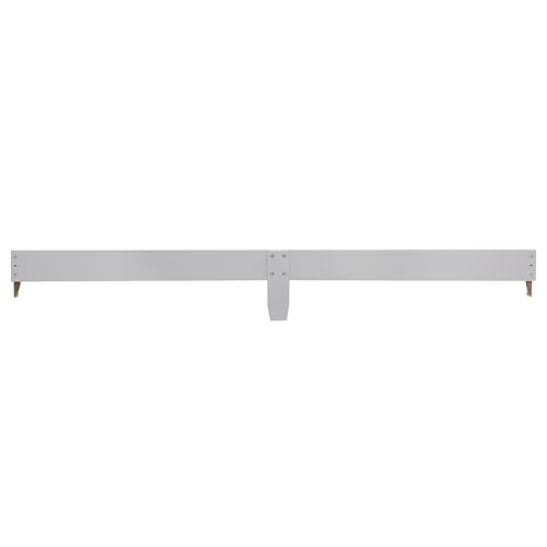 Image of Dream On Me Universal Crib to Full Size Bed Conversion Kit, Solid Wood Bed Rails for Select Convertible Cribs, Strong & Stable Support, Pebble Grey