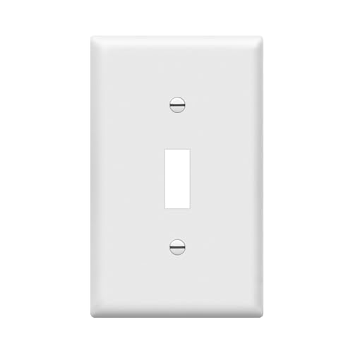 ENERLITES Toggle Light Switch Wall Plate, Gloss Finish, Size 1-Gang 4.50' x 2.76', Unbreakable...