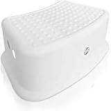 Step Stool for Kids - Toddlers Potty and Toilet Training Stepping Stool - Use in Bathroom, Sink, Bedroom, Toy Room, Kitchen, and Living Room - White