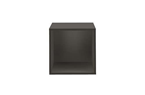 now! by hülsta 'to go Box klein in Schiefergrau, offen - 37,5cm x 37,5cm x 37,5cm