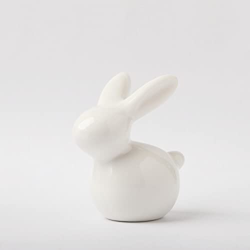Ceramic Bunny Rabbit Ceramic Bunny Figurine Christmas Decorations Rabbit, Porcelain Modern Art Home Decor, A Set Of 2 Rabbit Decor, Easter Bunny Rabbits, Easter Decorations Bunny Decorations For Home #TOP4