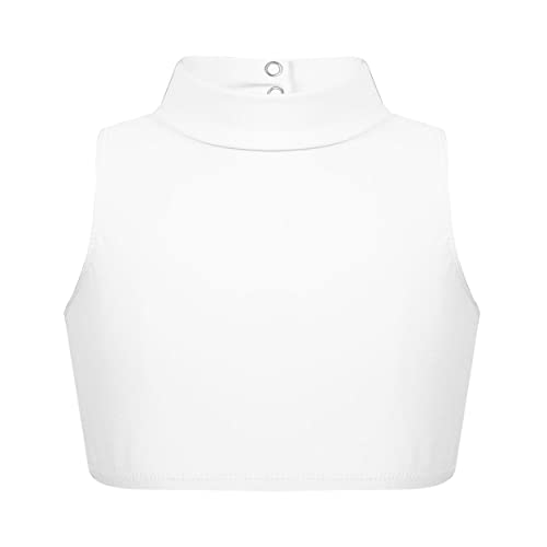 Lejafay Kids Girls Sleeveless Dance Turtleneck Crop Tops Workout Sports Yoga Tank Tops Dancewear2