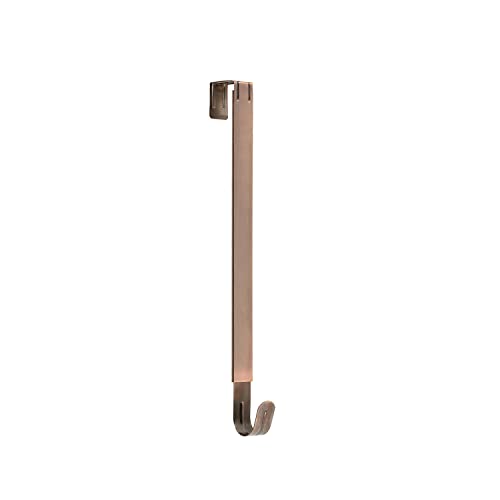 Image of Sattiyrch Wreath Door Hanger,Adjustable Wreath Hanger for Front Door,Over the Door Wreath Hook from 15-25 Inch,Holds up to 20 lbs,Brushed Copper